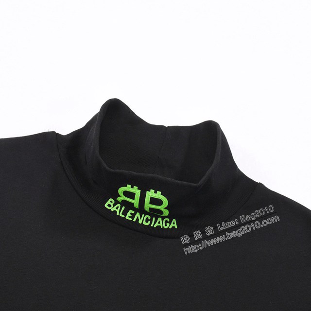 Balenciaga專櫃巴黎世家2023FW新款印花高領長袖打底衫 男女同款 tzy3009